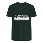 Funny Tshirt Gift for Dad from Daughter First Father's Day in Forest Green - back view