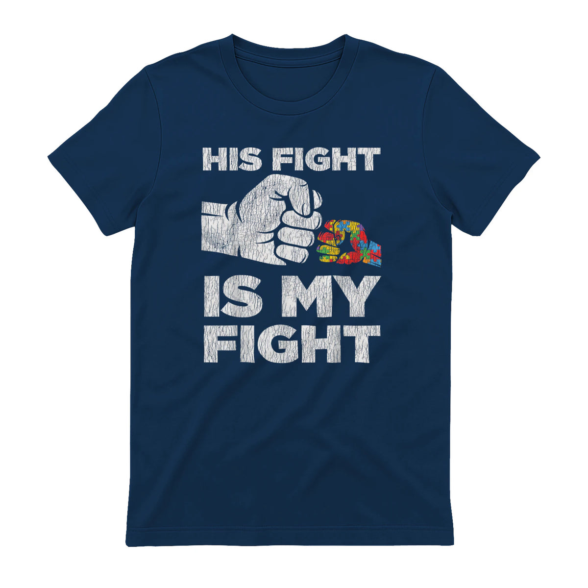 Autism Awareness for Parents of Autistic Kids T-Shirt in Navy - back view