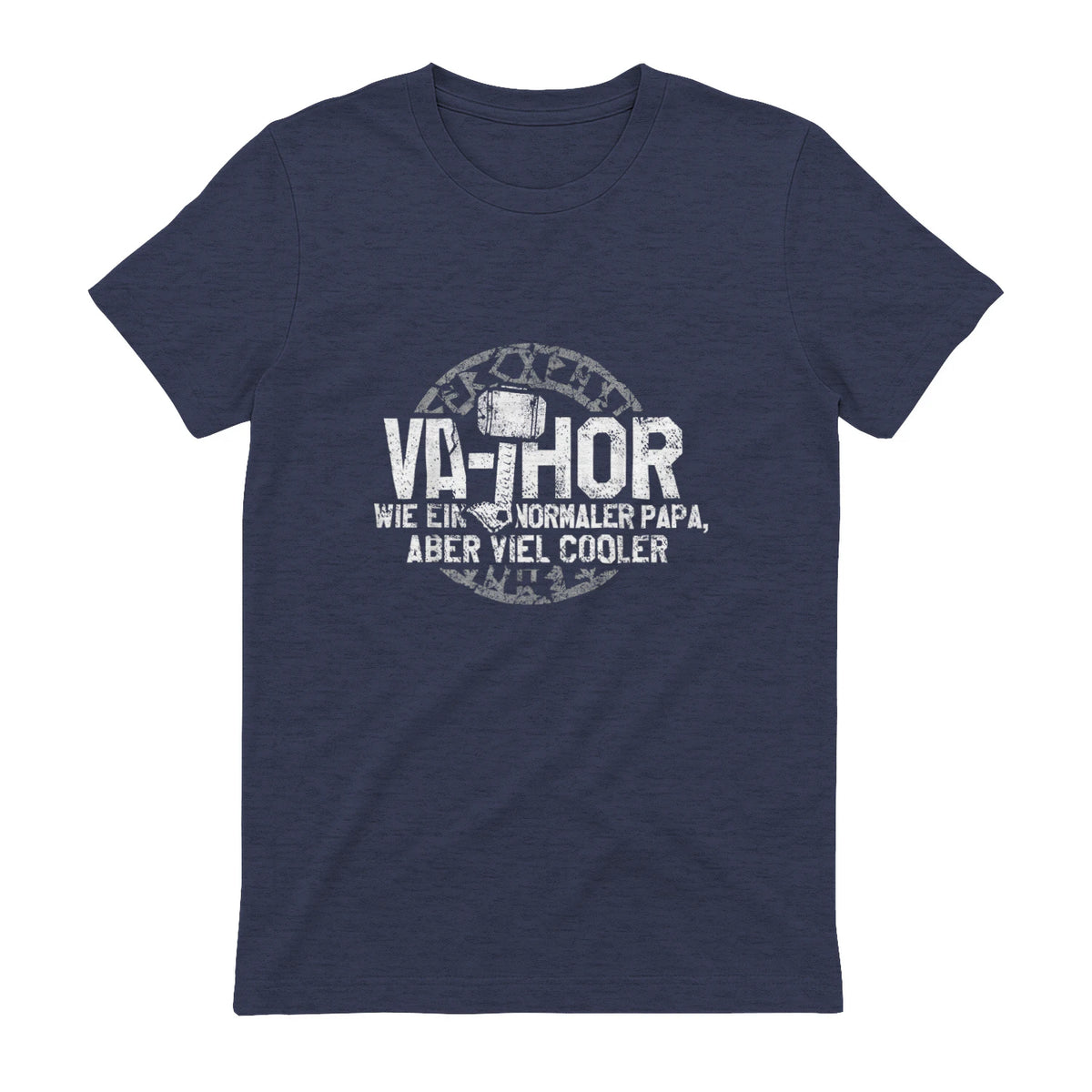 Vathor Vater Thor Cool Hammer Papa Fathor in Heather Navy - back view