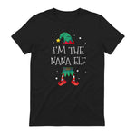 I'm The Nana Elf Shirt Matching Family Outfits Christmas in Black - back view