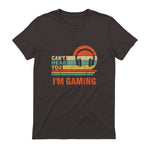 Funny Gamer Gift Headset Can't Hear You I'm Gaming in Dark Chocolate - back view