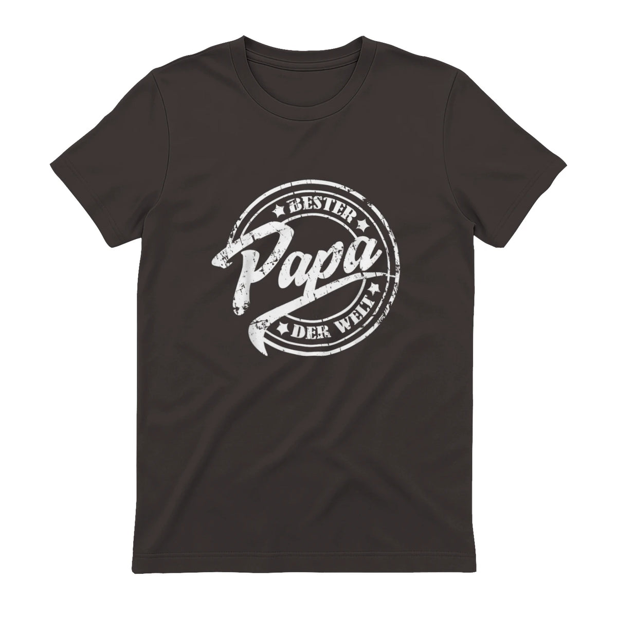Geschenke für Papa und Opa zum Vatertag - Bester Papa der Welt, Vatertag, Vintage T-Shirt Schwarz S in Dark Chocolate - back view