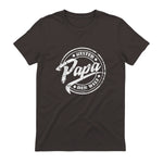 Geschenke für Papa und Opa zum Vatertag - Bester Papa der Welt, Vatertag, Vintage T-Shirt Schwarz S in Dark Chocolate - back view