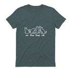 Un Deux Trois Cat, Cute & Funny Kittens, Gift For Cat Lovers T-Shirt in Dark Heather - back view