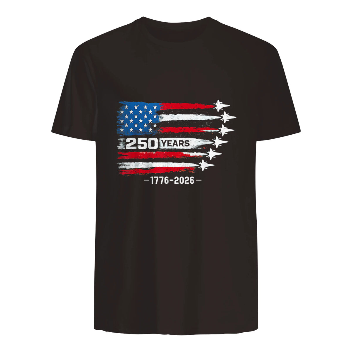 American Fourth of July Anniversary T-Shirt in Dark Chocolate - back view