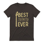 Best Dad Ever Guitar Chord T-Shirt in Dark Chocolate - back view