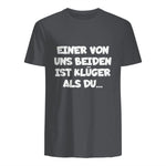 Einer Von Uns Beiden Ist Klüger Als Du in Charcoal - back view