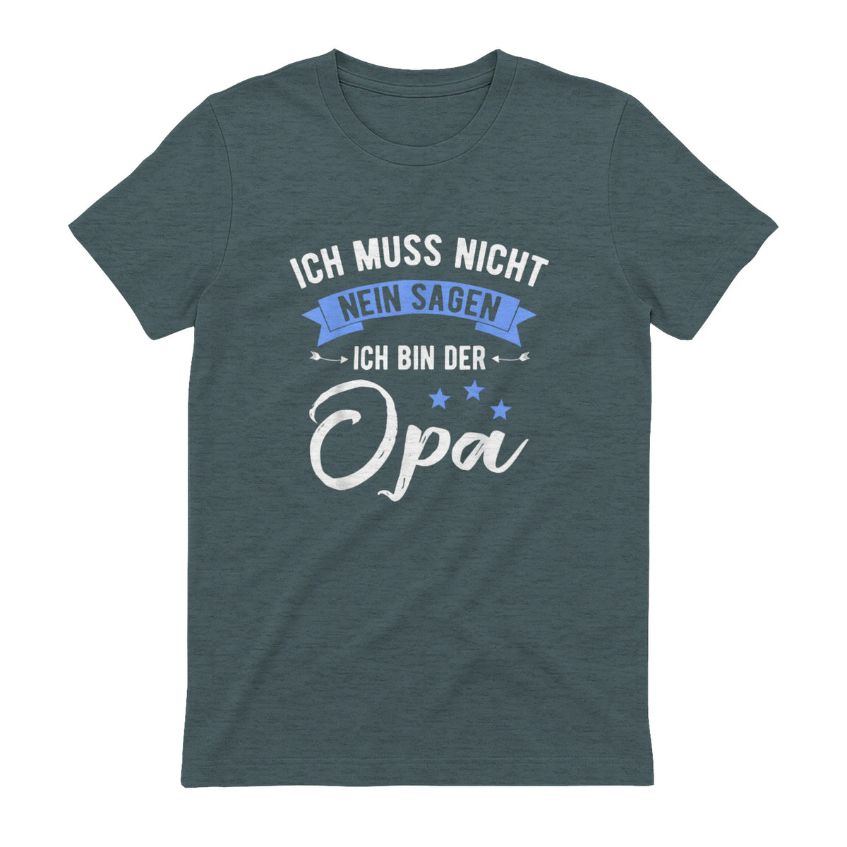 Ich Muss Nicht Nein Sagen Ich Bin Der Opa Lustiges in Dark Heather - back view