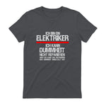 Elektriker Fun Geschenkidee - Herren Schwarz S - Kurzarm - Casual Funny Slogan Electrician in Charcoal - back view
