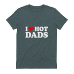 I Love I Heart Hot Dads Shirt in Dark Heather - back view