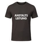 Spaßige Outfits Anstaltsleitung Lustige Sprüche Humor Spaß für Erwachsene Unisex Schwarz in Dark Chocolate - front view