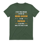Départ Métier Super Patron Humour Beau Gosse Patron in Military Green - back view