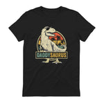 Daddysaurus T Rex Dinosaur Daddy Saurus Family Matching in Black - back view
