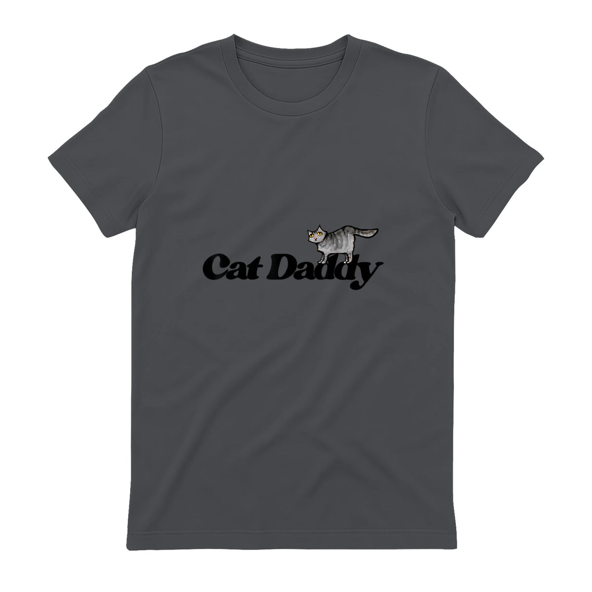 Chat Daddy drôle chat papa drôle chat papa humour fête des pères père in Charcoal - back view