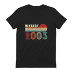 Vintage Twenty-Second Birthday T-Shirt in Black - back view