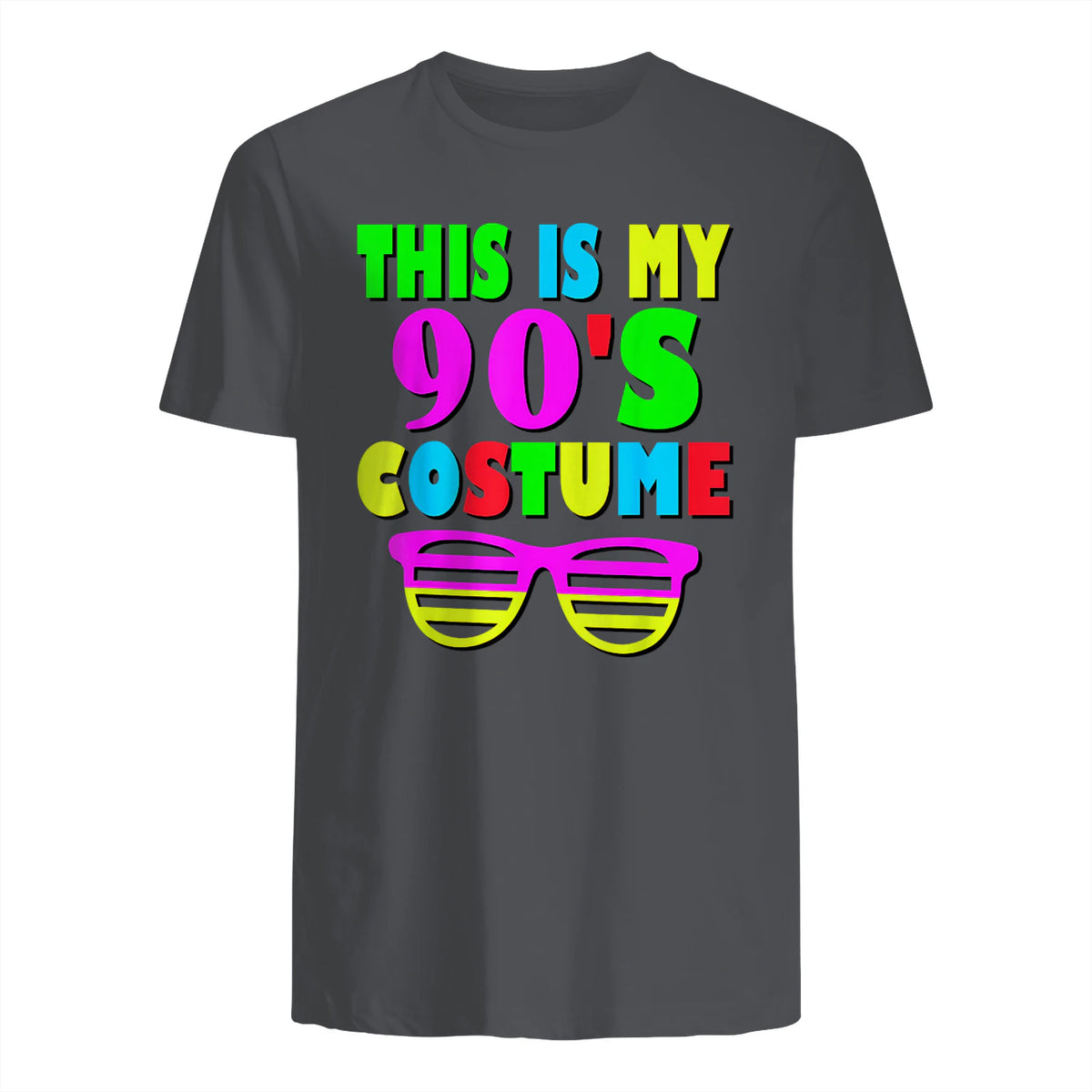 This Is My Nineties Costume Party T-Shirt in Charcoal - back view