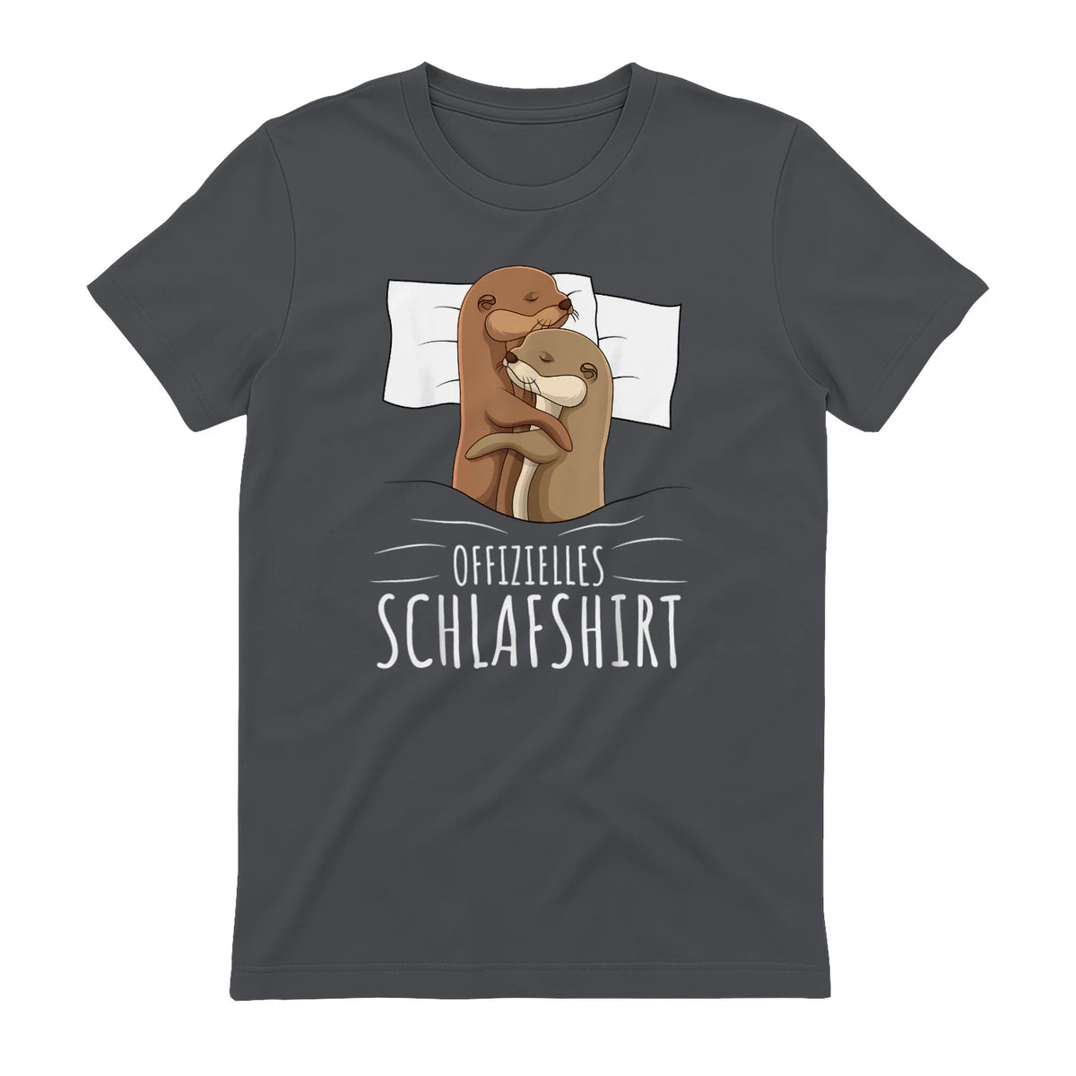 Offizielles Schlafshirt Otter Schlafanzug Seeotter in Charcoal - back view