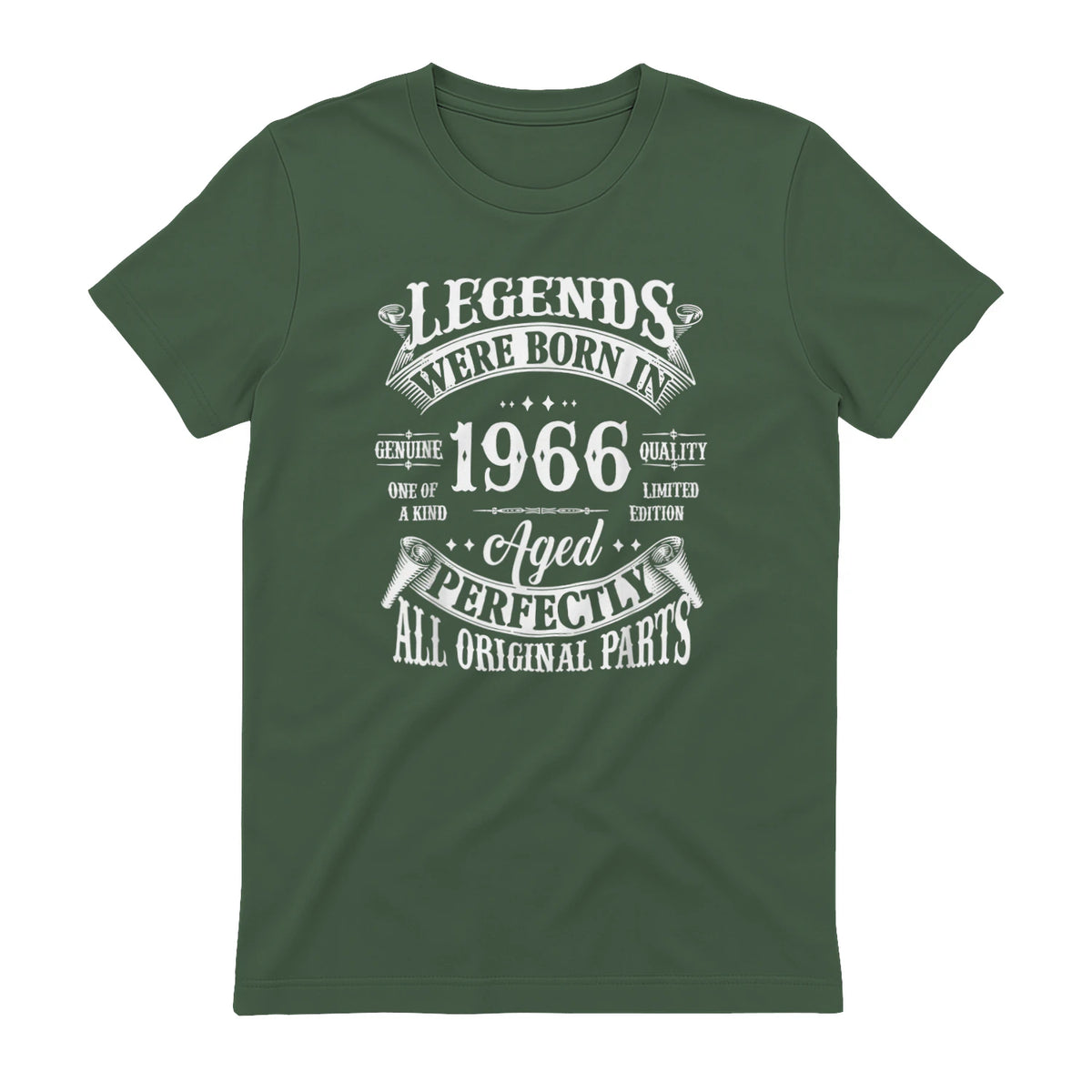 Vintage Sixtieth Birthday Shirt T-Shirt in Military Green - back view