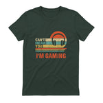 Funny Gamer Gift Headset Can't Hear You I'm Gaming in Forest Green - back view