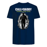 Call of Daddy Parenting Ops – Vatertag Great Dad Joke T-Shirt in Navy - back view