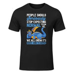 Dragon Tshirt Never Going To Happen Fantasy Animal in Black - front view
