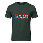 Puerto Rico Flag Father's Day Patriotic Puerto Rican Pride in Forest Green - front view