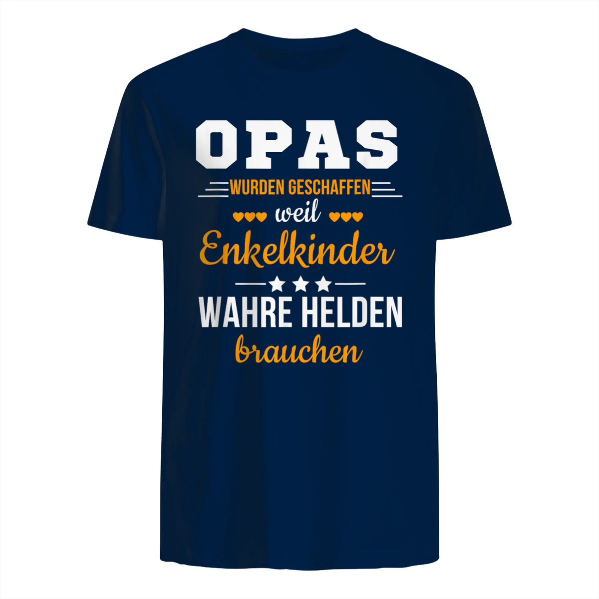Opas Weil Enkelkinder Wahre Helden Brauchen Großvater Spruch in Navy - back view