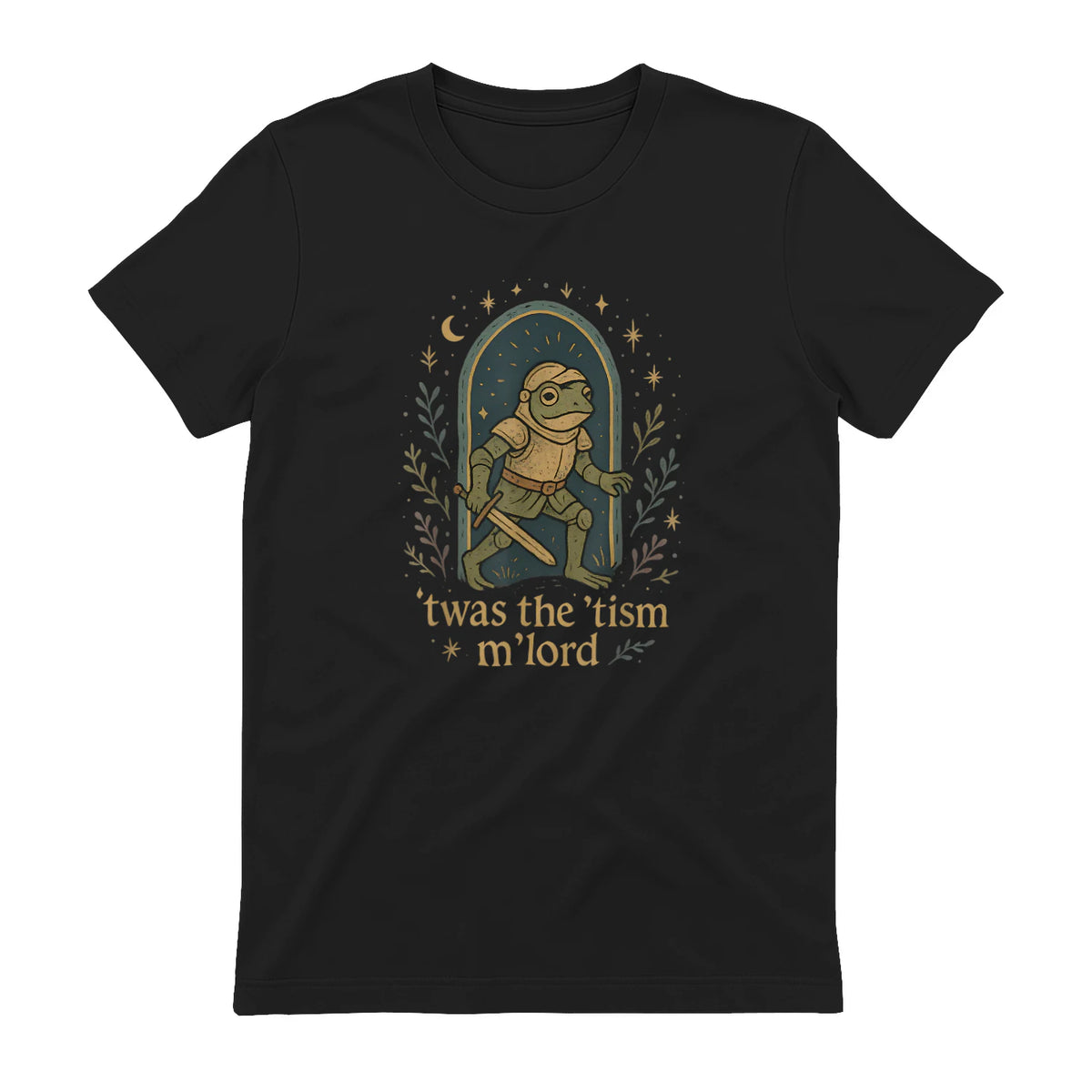 TWAS The Tism M Lord Frog Knight - Autism Awareness Magical in Black - back view