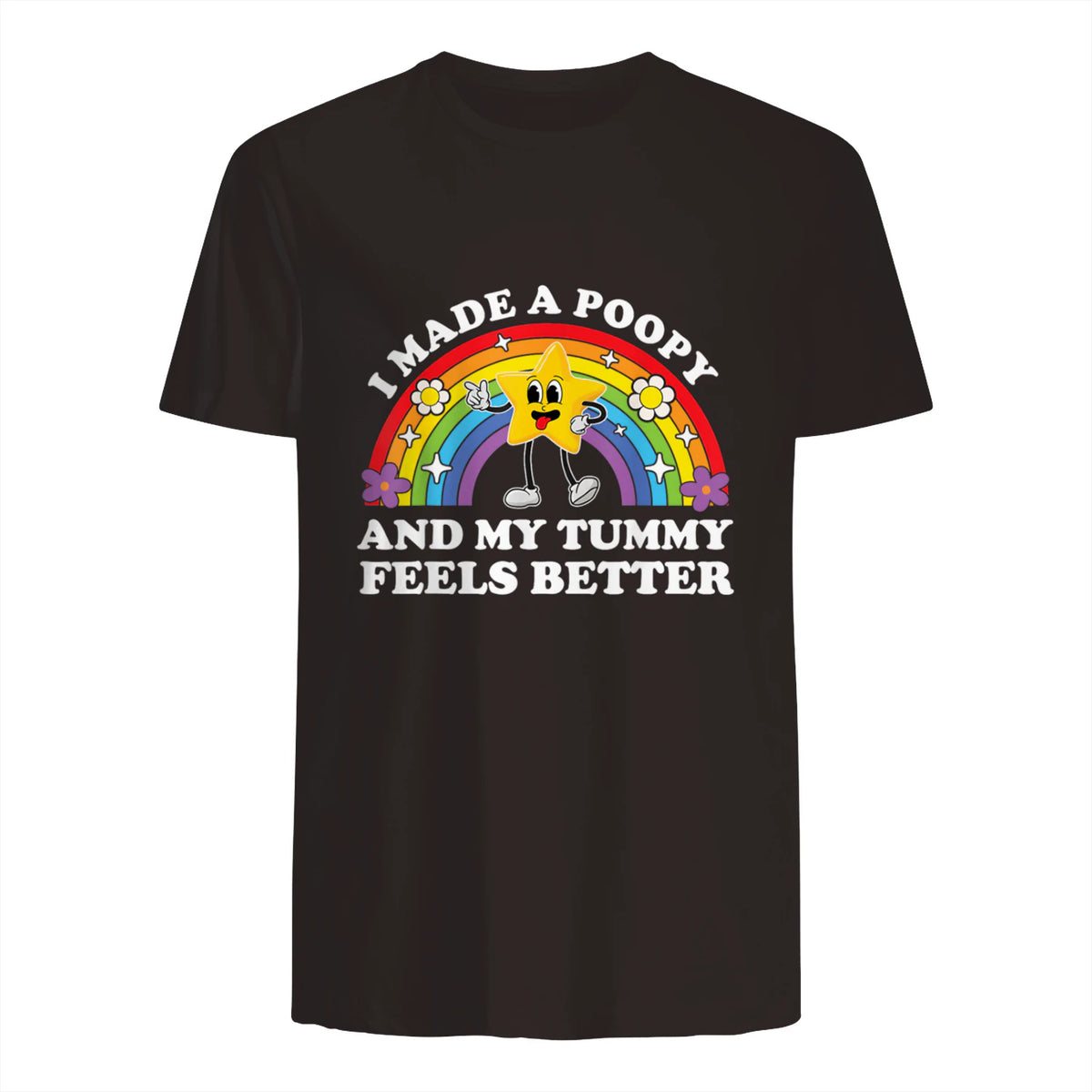 I Made A Poopy Funny Inappropriate Vacation Swap Adult T-Shirt in Dark Chocolate - back view