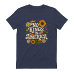 No King in America T-Shirt in Heather Navy - back view