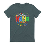 Proud Autism Mama Mom Awareness Gifts for Moms in Dark Heather - back view
