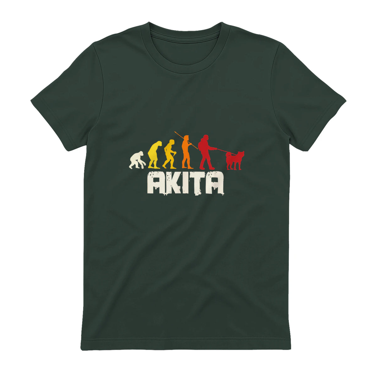 Akita Inu Evolution Chien Japon in Forest Green - back view