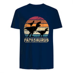 Papasaurus Dinosaurier Papa Tyrannosaurus Dino Doppelpack in Navy - back view