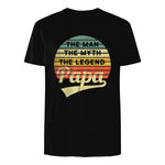 Vatertag Retro - The Man The Myth The Legend Papa in Black - back view