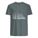 POPS GRANDPA DAD BIRTHDAY Father's Day Funny Men Gift in Dark Heather - back view