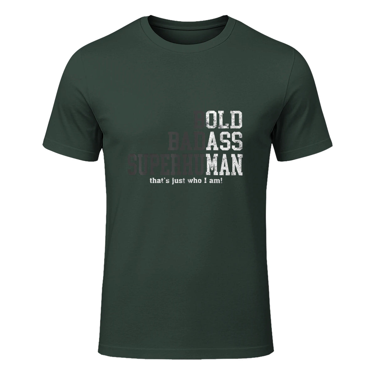 Funny Dad Husband Father's Day T-Shirt in Forest Green - front view