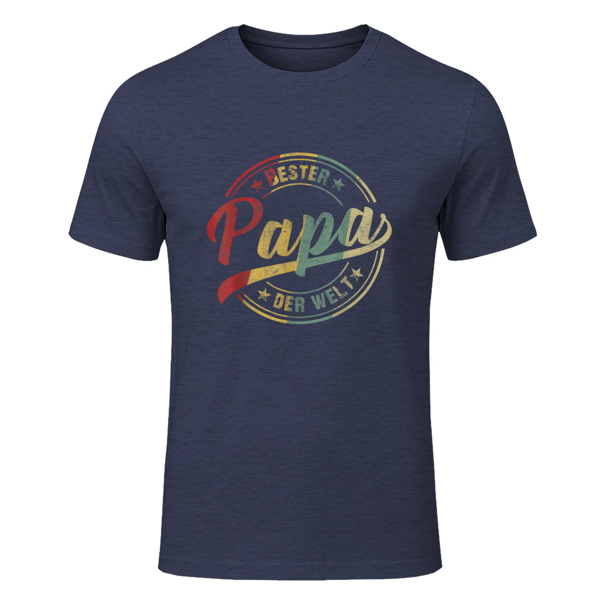 Bester Papa Der Welt Vatertagsgeschenk in Heather Navy - front view