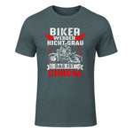 Biker Werden Nicht Grau Das Ist Chrom Motorradfahrer Biker in Dark Heather - front view