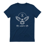 Drapeau circassien, Adygea, Adiga. in Navy - back view