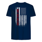 Best Dog Dad Ever American Flag Gift for Best Father in Navy - back view