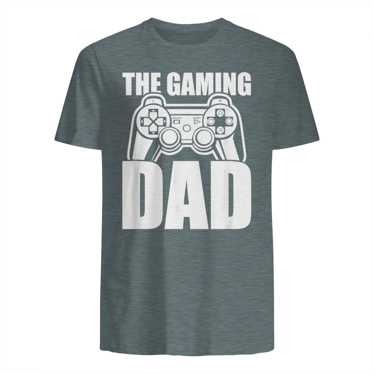 The Gaming Dad Game Controller Spruch Geschenkidee Vatertag T-Shirt in Dark Heather - back view