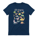 Autism Awareness It's Okay to Be Different Funny Dinosaur in Navy - back view
