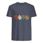 Gitarren-Auswahl-Gitarrist Retro Vintage für Gitarrenliebhaberinnen, Schwarz, S, Kurzarm, , Herren, Retro in Heather Navy - back view
