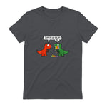Dude Did You Eat The Last Unicorn Funny Dinosaur in Charcoal - back view