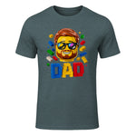Dad Master Builder T-Shirt in Dark Heather - front view