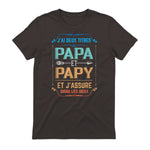 Deux Papa J'Ai et Papy Titres Grand Père in Dark Chocolate - back view