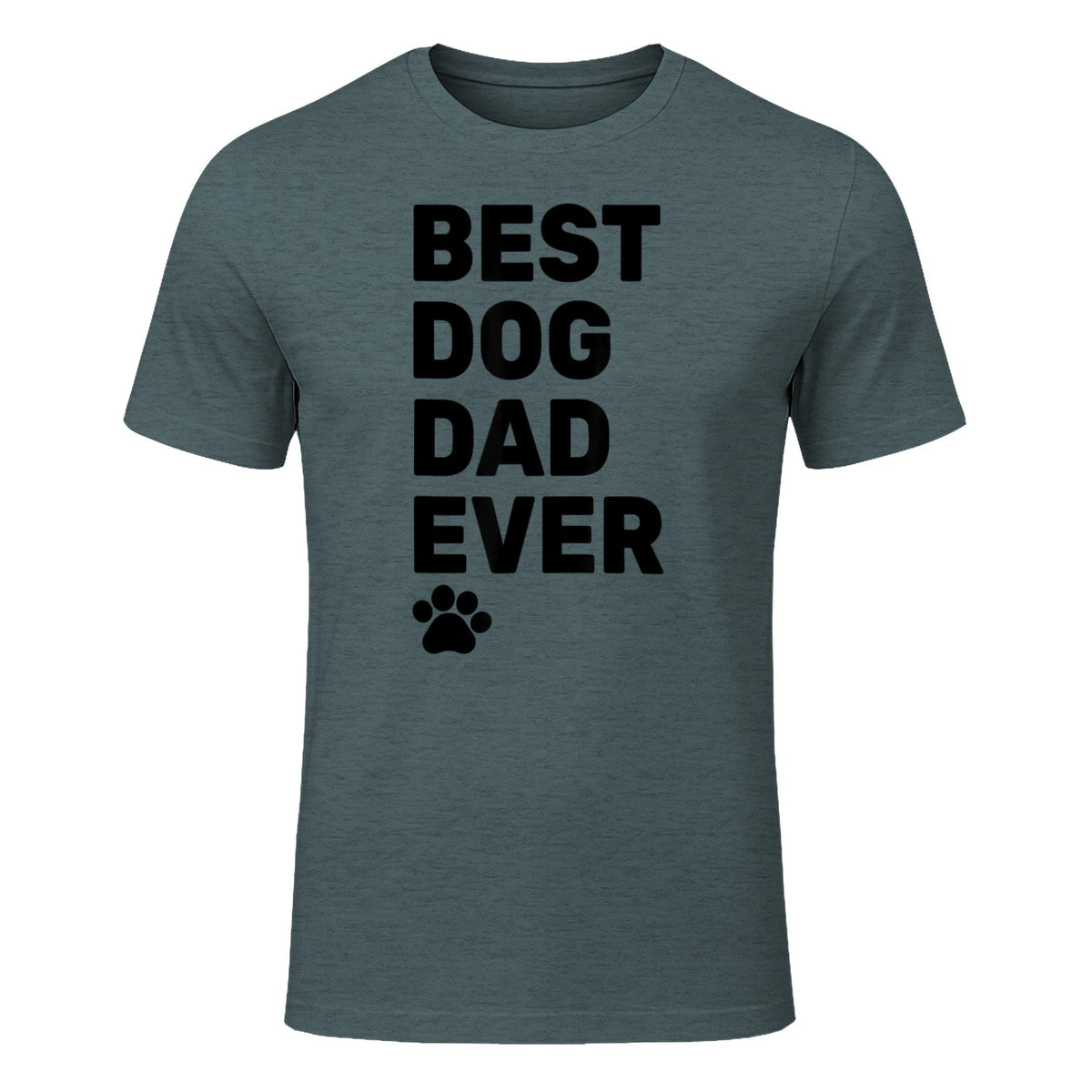 Best Dog Dad Ever – Vintage Dog Daddy – Retro Doggy Father in Dark Heather - front view