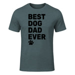 Best Dog Dad Ever – Vintage Dog Daddy – Retro Doggy Father in Dark Heather - front view