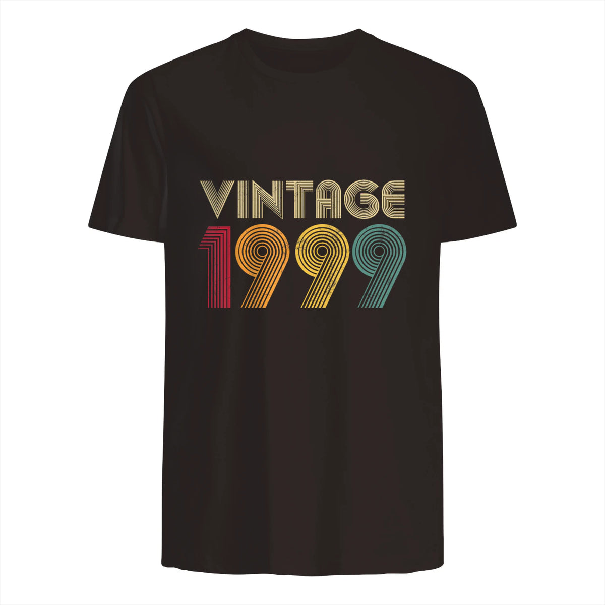 Vintage Twenty-Fourth Birthday Gift T-Shirt in Dark Chocolate - back view