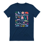 All of Us are Different None of Us are Less Autism Awareness in Navy - back view